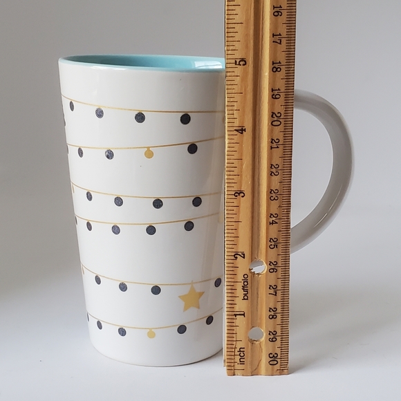 Davids Tea Perfect Mug Christmas Tree Holiday Lights Turquoise Inside (Mug Only) - Picture 8 of 8